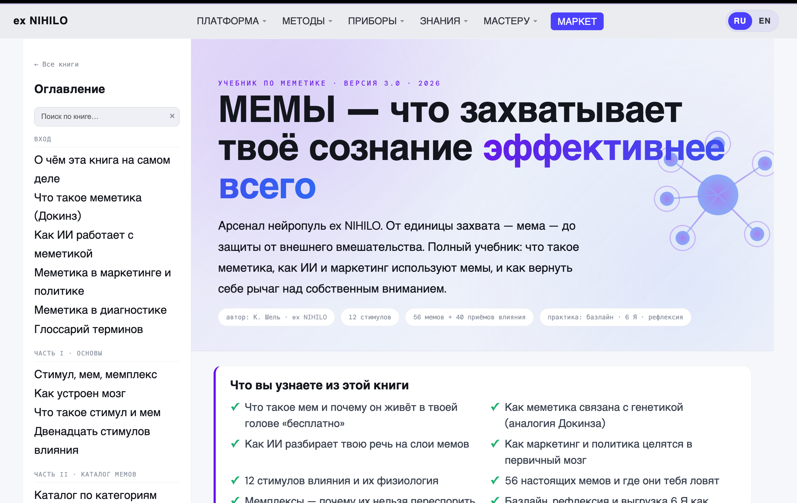 Книга «МЕМЫ» на платформе ex NIHILO