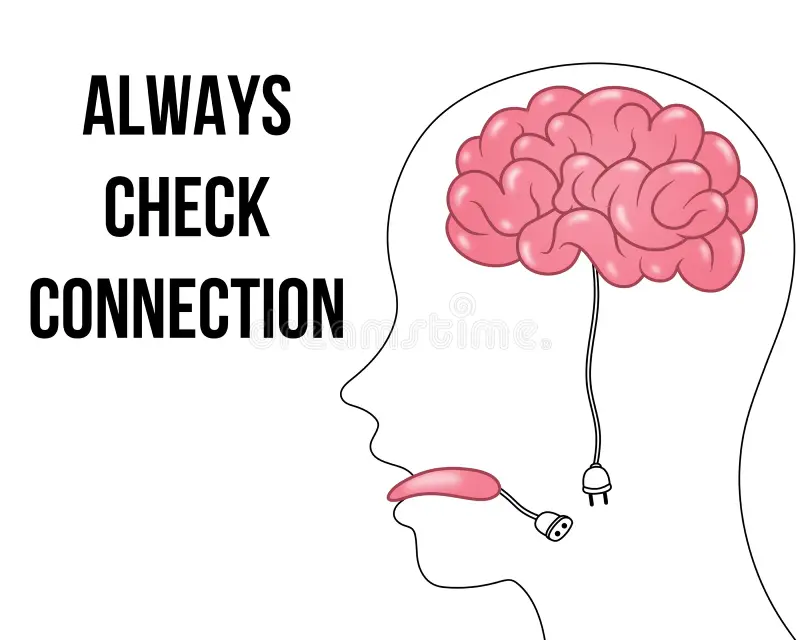 Always check connection — связь языка и мозга