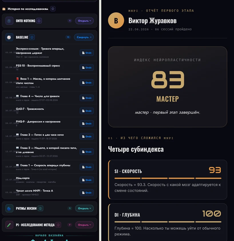 История исследований и отчёт MNPI