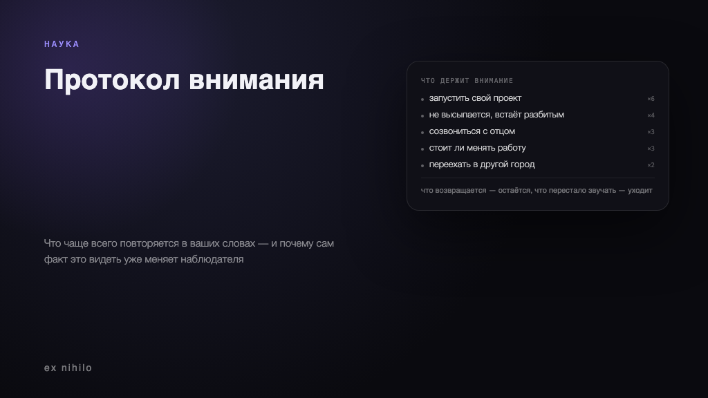 Протокол внимания — обложка статьи