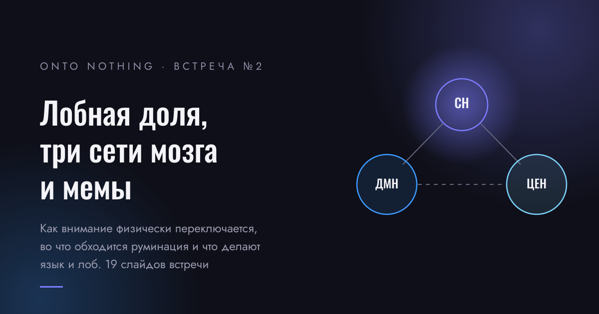 Встреча №2 — три сети мозга, обложка презентации